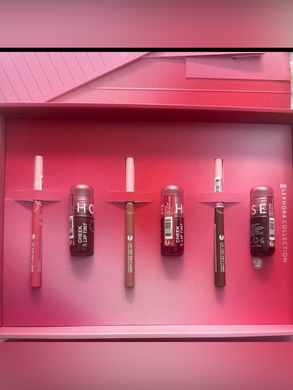 RARE Sephora Collection PR Package Cheek & Lip Tint + Lip Tint Felt Liner Set